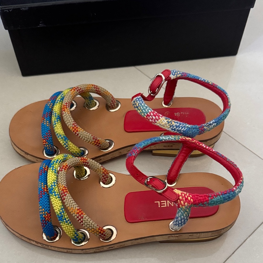 Chanel Women's Colorful Sandals - Picture 2 of 4